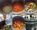A picture of step 3 of Fresh Tuver And Brinjal Subji.
