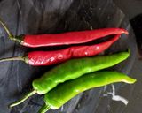 A picture of step 1 of Green Chilli Pickle.