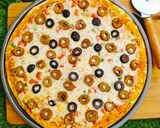 A picture of step 5 of Chicken Kabab Chunks Pizza 🍕🍕🍕.