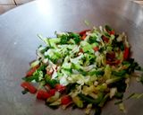 A picture of step 6 of Fried Rice with Manchurian.