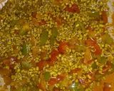 A picture of step 4 of Sprout moong with capsicum.