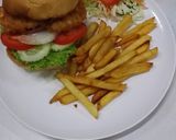 รูปขั้นตอนการทำที่ 9 ของ เบอร์เกอร์ไก่ทอด