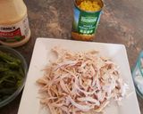 A picture of step 2 of Chicken Salad with Poblano Pepper Strips.