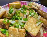 Hình bước làm 3 của món Đậu nhồi thịt tẩm hành lá