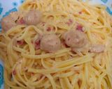 Foto langkah ke 7 dari resep Fettucini Carbonara buat anak 1 Tahun.