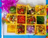 A picture of step 10 of Ragda patties and pasta canapes chat.