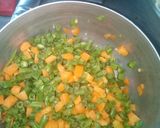 A picture of step 2 of Vegetables fried rice.