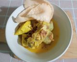 Foto langkah ke 3 dari resep Lontong Kuah Ayam Santan.