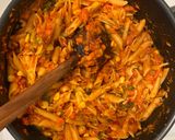 A picture of step 5 of Red Sauce Pasta.