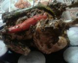 A picture of step 8 of Achari mircha murg.