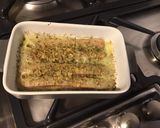 Une image de l'étape 6 de Saucisses fumées gratinées pecorino, persil et tête de moine.