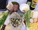 Hình bước làm 1 của món Thịt viên ngũ sắc