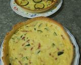 Foto del paso 5 de la receta Quiche de calabacín, puerro y bacon