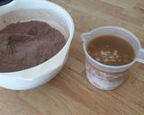 A picture of step 2 of Chocolate fudge cake.