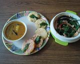 A picture of step 3 of Rava idli and groundnut chutney.