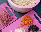 Foto langkah ke 1 dari resep Spaghetti aglio e olio slice beef.