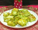 A picture of step 7 of Cheesey Hariyali Paneer Tikka.