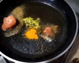 A picture of step 2 of Memoni choley.