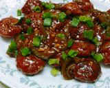 A picture of step 2 of Dry Manchurian.