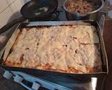 Foto del paso 8 de la receta: Pizza con Queso Muzzarella y Morrones Asados
