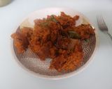 Foto del paso 6 de la receta Migas de supermercado, enriquecida con tocino curado, espárragos y tomate