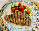 A picture of step 3 of Tuna fillet on a grill pan.
