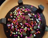 A picture of step 4 of Chocolate Biscuit cake.