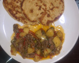 A picture of step 4 of Bazlama flat bread.