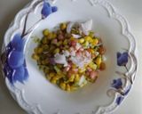 A picture of step 3 of Corn bhel.