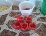 Foto del paso 3 de la receta: Tomates rellenos con atún y puré 🍅🍅