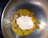A picture of step 2 of Masala Besan Arbi.