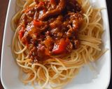 Foto langkah ke 5 dari resep Spaghetti Bolognese Saus Daging Slice.