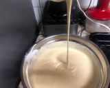 A picture of step 4 of Lotus biscoff strawberry Swiss roll cake.