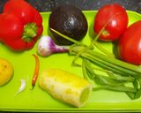 A picture of step 1 of Chipotle Gazpacho Soup -- Trendsetter For Hot Summers.