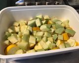 Une image de l'étape 5 de Duo de courgettes aux tomates, poivron, algues et piments verts.