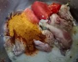 A picture of step 2 of Rainbow Sindhi biryani 🌈.