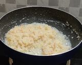 A picture of step 3 of Coconut burfi.