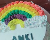 RAINBOW CAKE IN CHOCOLATE FLAVOUR 🌈🎂 રેસીપી સ્ટેપ6ફોટો