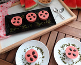 Foto del paso 6 de la receta: Mini cheesecakes saludables de sandía y té matcha