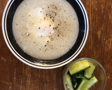 A picture of step 9 of Let's bond over cucumber salad and egg congee.