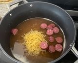 A picture of step 3 of Kari’s bone broth noodle soup.