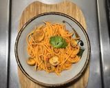 Foto del paso 11 de la receta: Espagueti con Crema de Champiñones y Chorizo Chipotleado