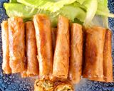 A picture of step 5 of Vegetarian Corn Spring Rolls (Chả giò bắp chay).