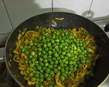 A picture of step 12 of Patta Gobi/ Cabbage Matar.
