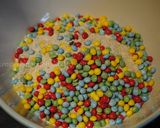 A picture of step 2 of No bake cookies with smarties.