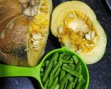 A picture of step 1 of Pumpkin guvar sabji.