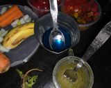 A picture of step 1 of Rainbow fruit salad with honey.
