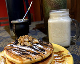 Foto del paso 7 de la receta: Panqueques súper esponjosos rellenos de dulce de leche