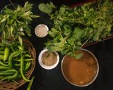 A picture of step 1 of Green Chutney.
