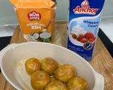 Hình bước làm 2 của món Nhân Kem Trứng Muối Dẻo Bánh Trung Thu